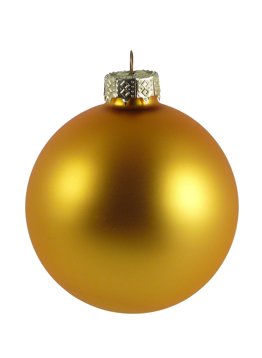 Buy 3 1/8in Matte Gold Glass Christmas Ornament Ball