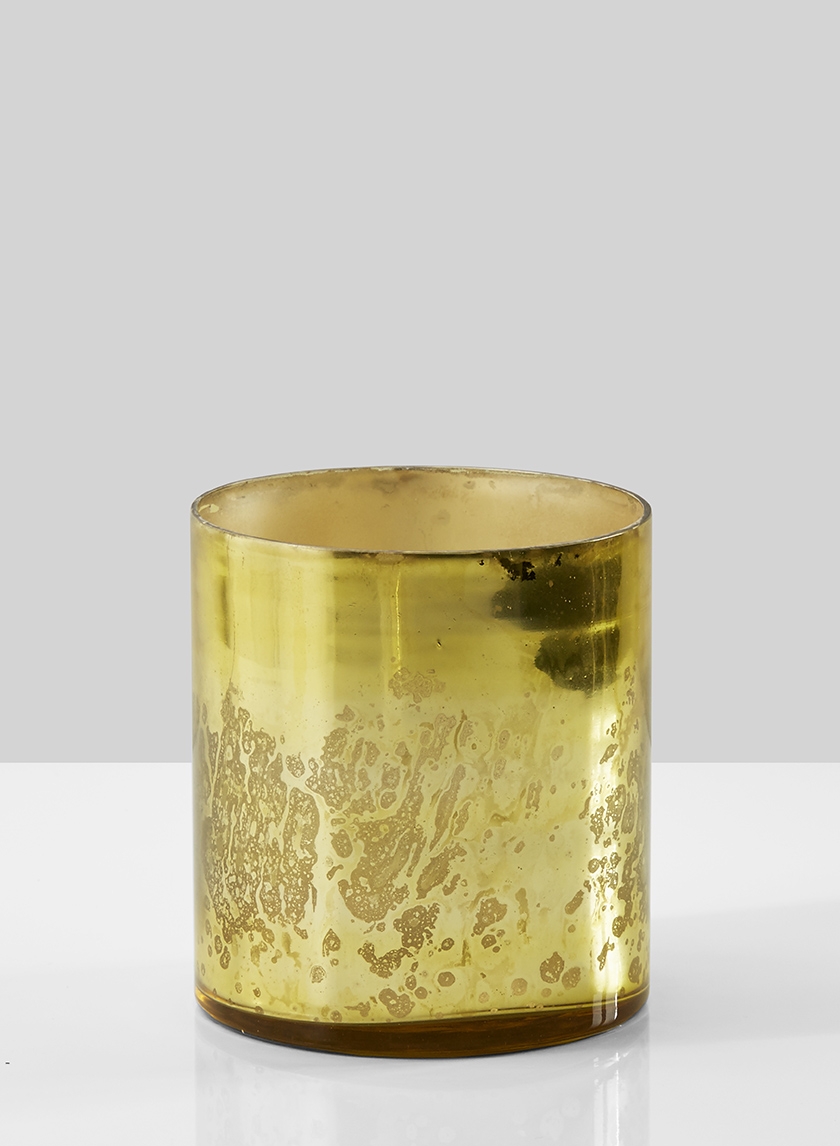 gold mercury glass vase