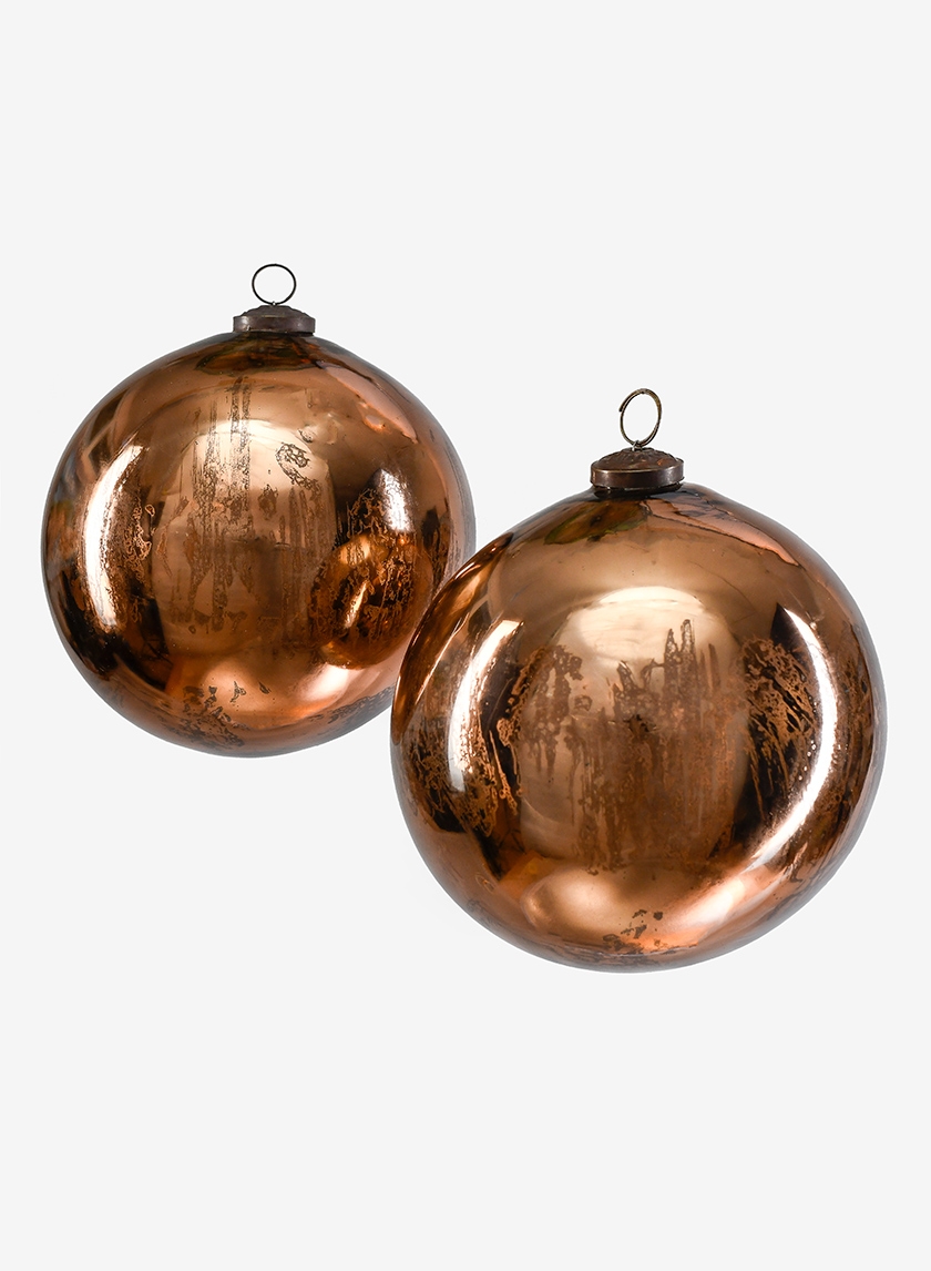 Buy Antique Bronze Glass Christmas Ornament Ball
