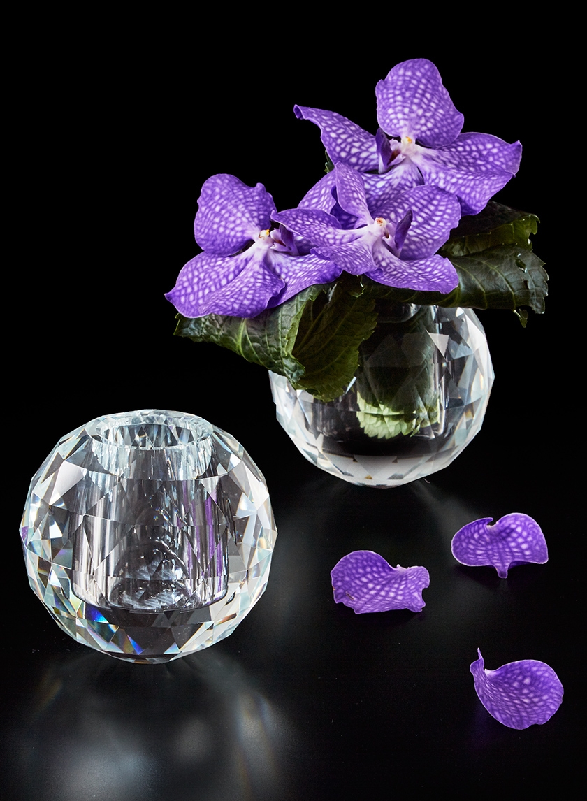 4 ¾ inch Faceted Crystal Ball Vase Centerpiece Jamali Garden
