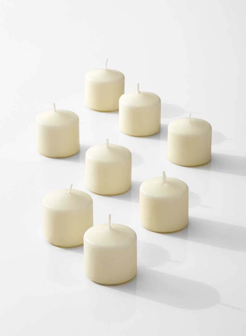 2 x 2in Ivory Pillar Candle, Set of 8