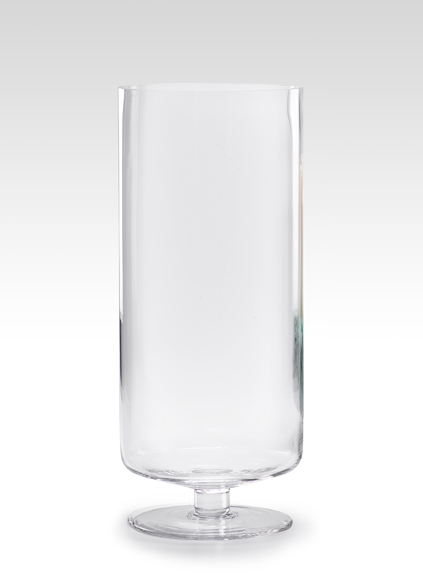 glass pedestal vase candle hurricane