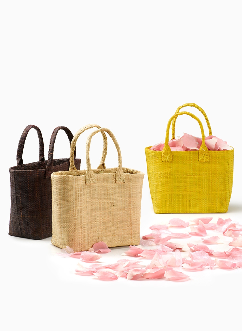 natural raffia bags