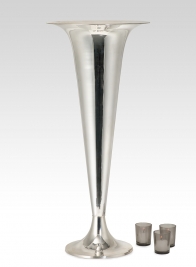 29in Nickel Trumpet Vase