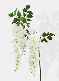 white silk flower wisteria spray