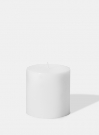 4 x 4in White Pillar Candle