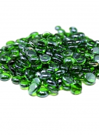 Green Luster Glass Nuggets