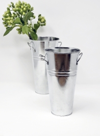 metal zinc french vase bucket with handles
