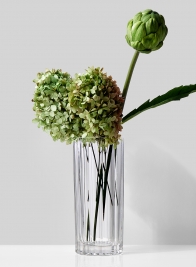 4 1/4 x 9 3/4in Optical Glass Round Vase