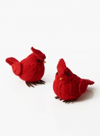 red cable knit sweater christmas cardinal bird
