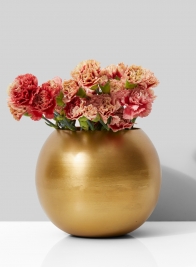 6in Gold Iron Fishbowl Vase