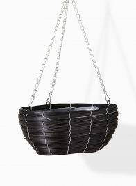 wood hanging basket