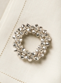 Silver Bells Napkin Ring, Set of 4