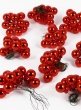 25mm Shiny Red Glass Balls on Picks, Set of 144