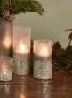 3½ x 6 ½in  Pewter Ombre Glass Vase