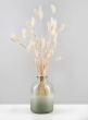 6 ½in H  Frost Sea Glass Green Bottle Vase
