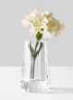 crystal glass bud flower vase with carnation
