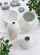 5 ½in White Glazed Potter's Bud Vase, Set of 4