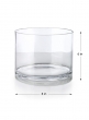8x6in Glass Cylinder Vase