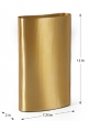 Bretagne Matte Gold Curved Vase, 12in H