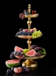 26 1/2in Gold 3-Tier Cake Stand