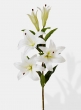 white lily silk flower stem