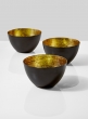 black iron gold leaf bowl candleholder
