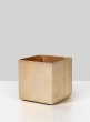 3in Gold Cube Vase, Set of 2